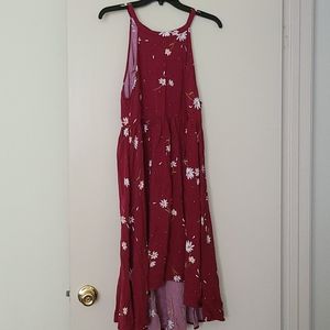 Hi-Lo Maroon Dress